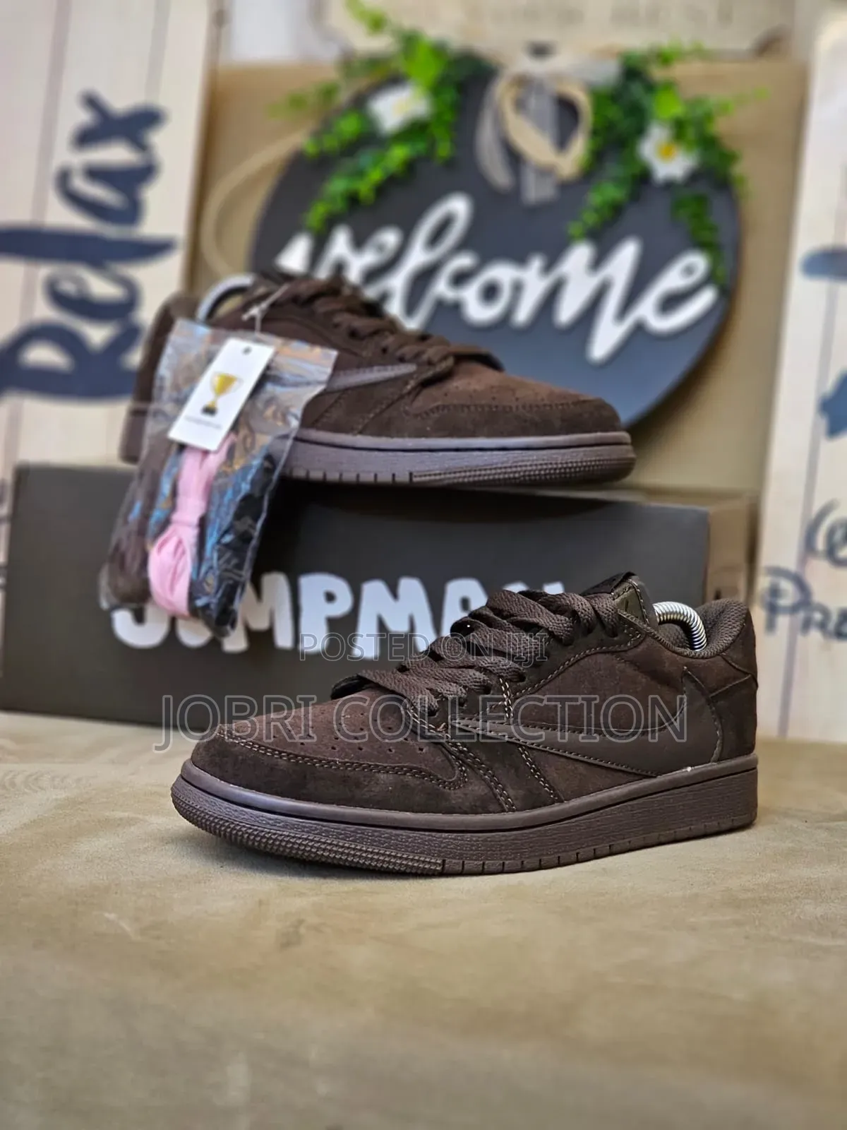 High Quality Air Jordan One Low Velvet Brown Sneakers