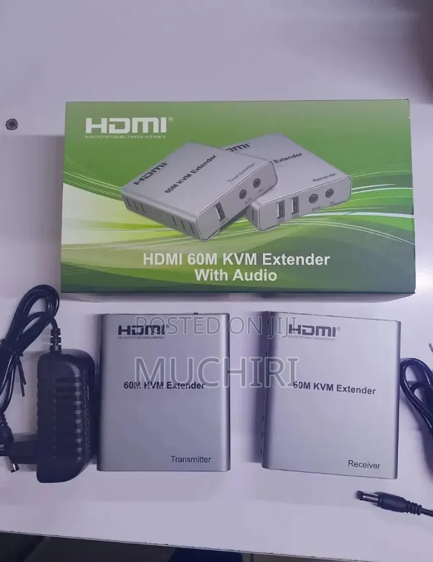 60m Hdmi Kvm Extender Cat5e/6/7 Cable To Transmit 1080p At 60hz