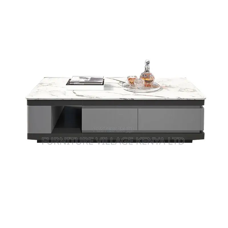 Dining Table ; Marble -Top Wooden Dining Table