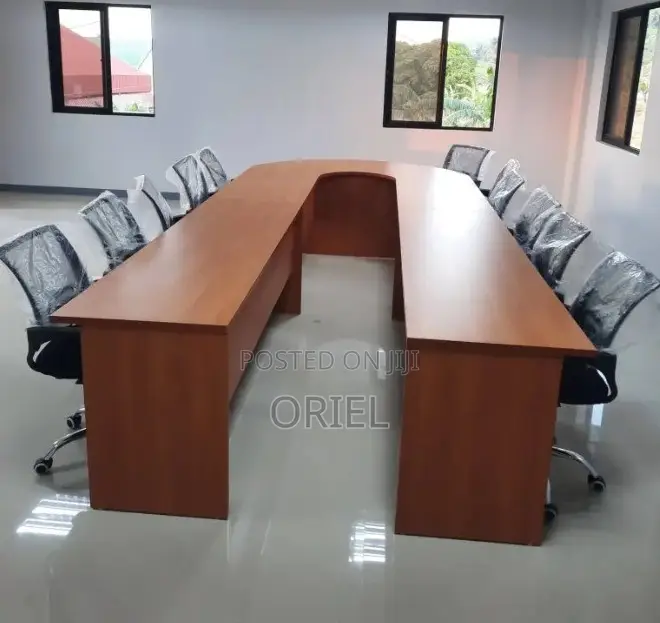 Office Boardroom Table : U-Shaped Corporate Boardroom Table
