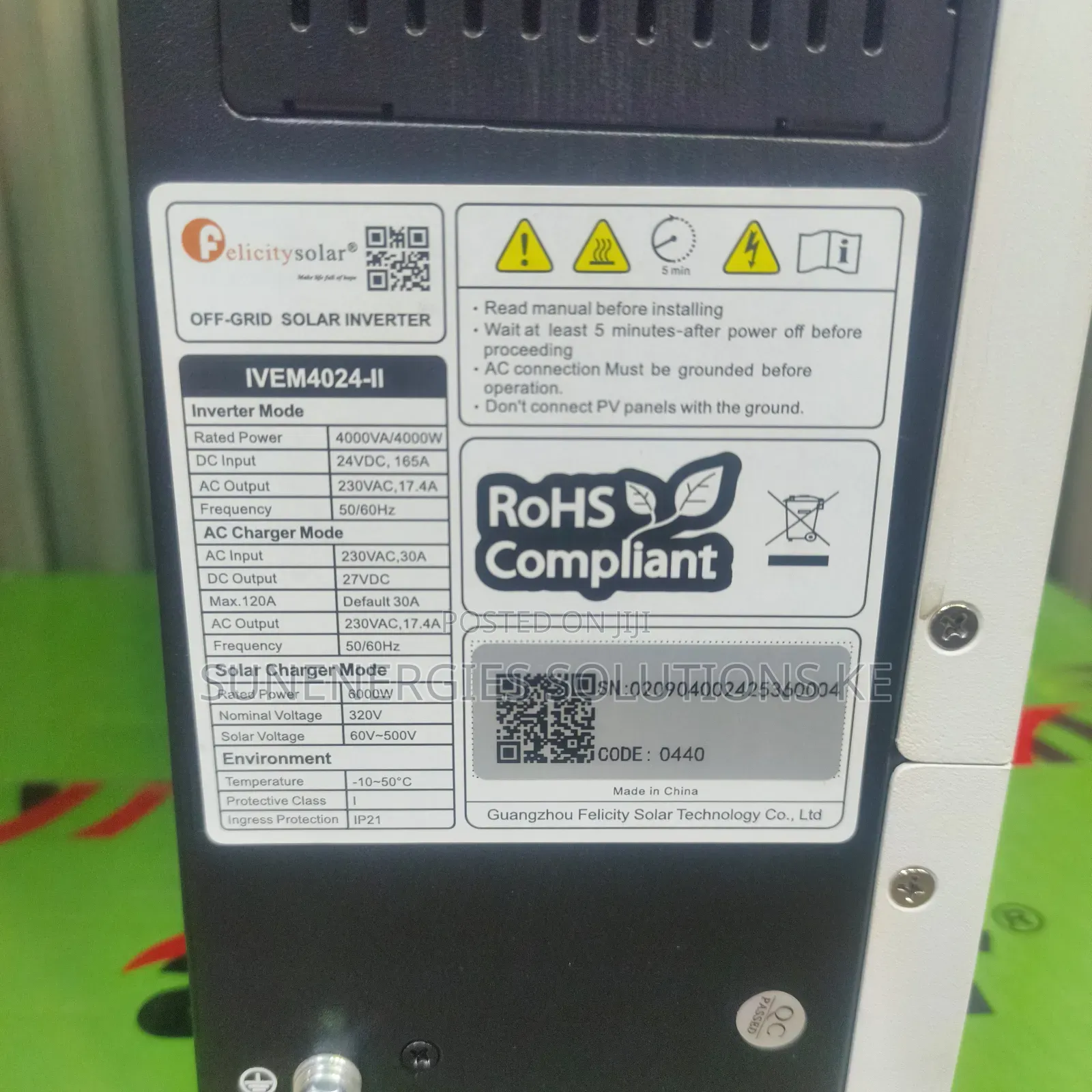 4kw 24v Felecity Hybrid Inverter