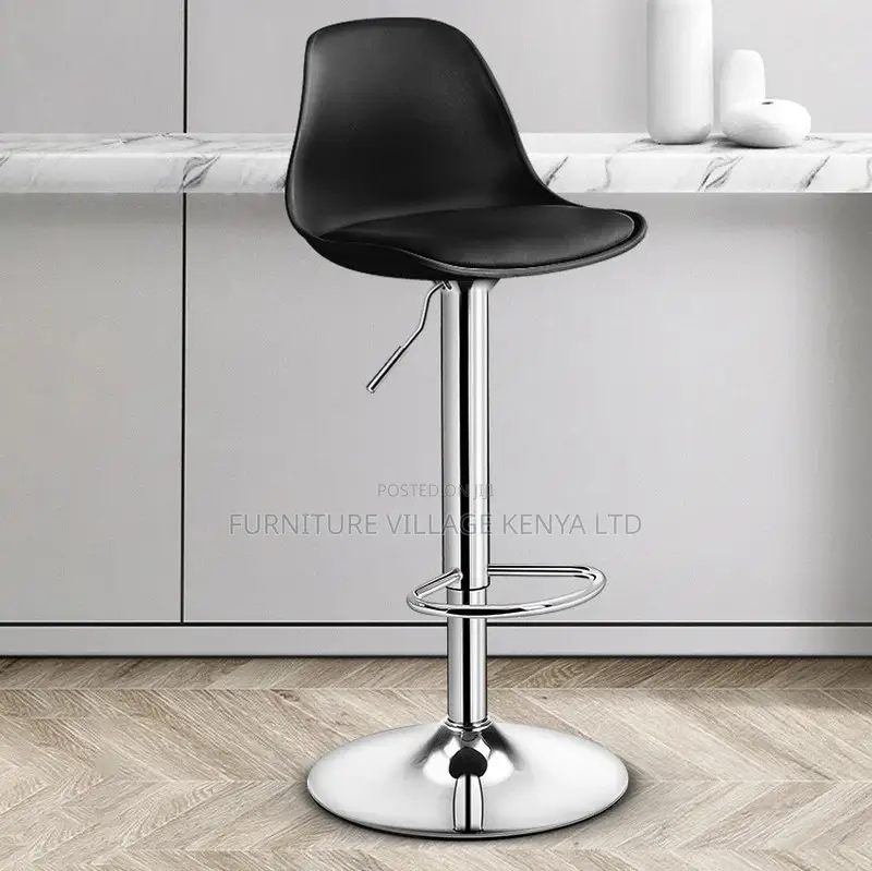 Barstool; Plastic Home Counter Stool Matte Finish Footrest Barstool