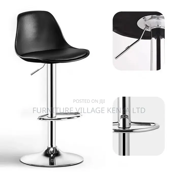 Barstool; Plastic Home Counter Stool Matte Finish Footrest Barstool