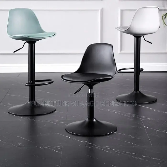 Barstool; Plastic Home Counter Stool Matte Finish Footrest Barstool
