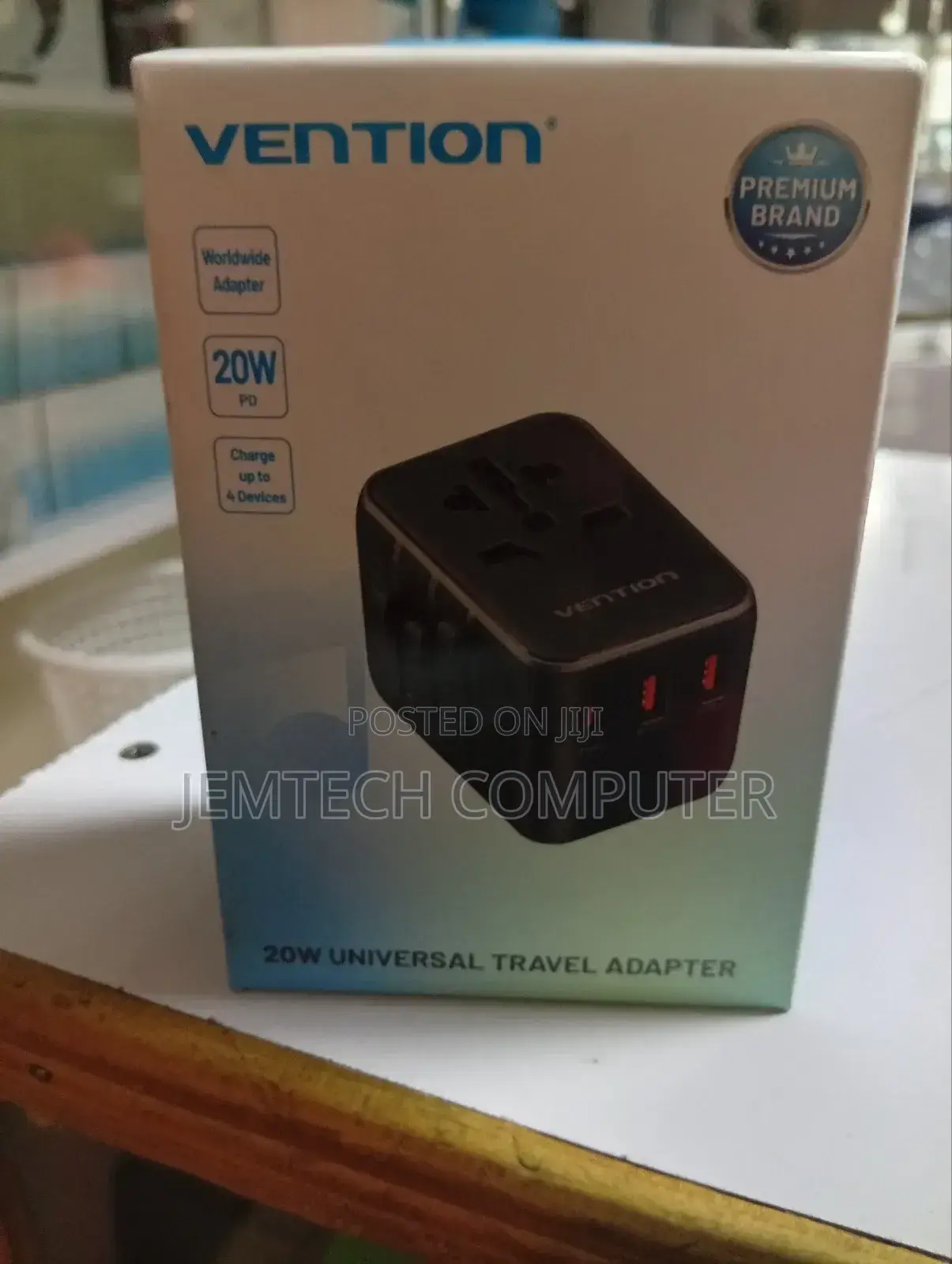 Vention 3-Port Usb (C + a + A) Universal Travel Adapter 20w
