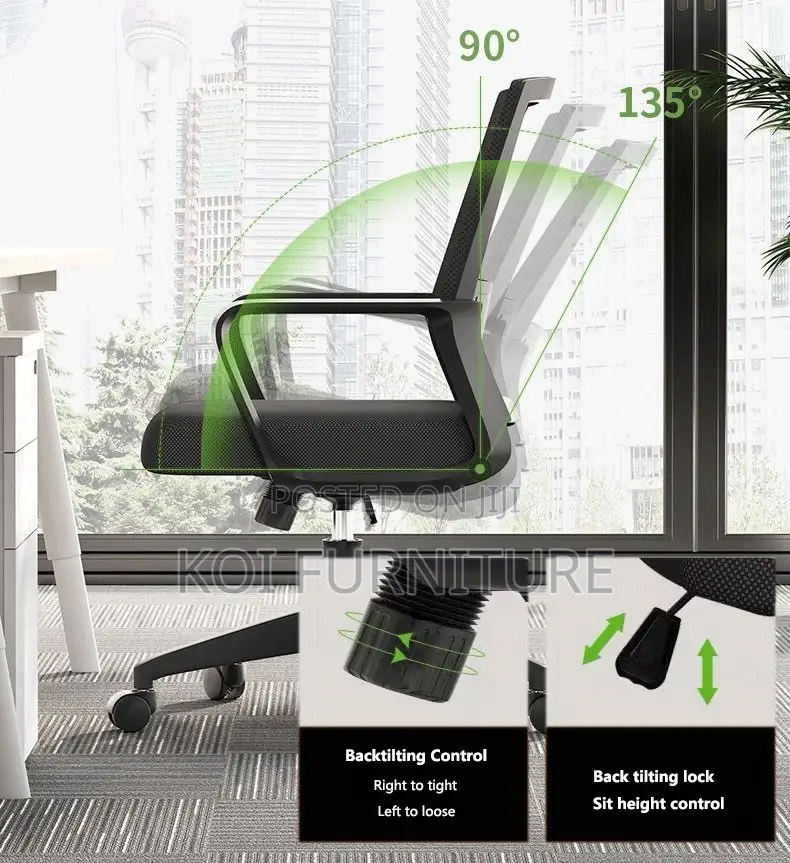Office Chair : Medium Back Captain Mesh Office Chairs