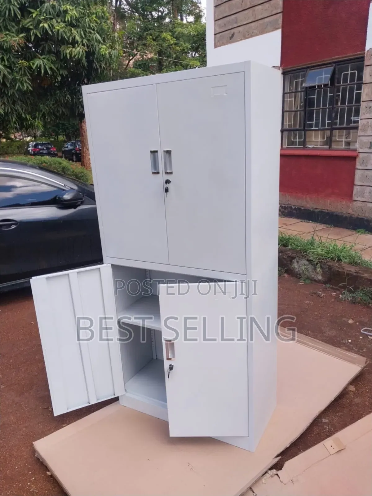 Classic White 4 Door Office Cabinet