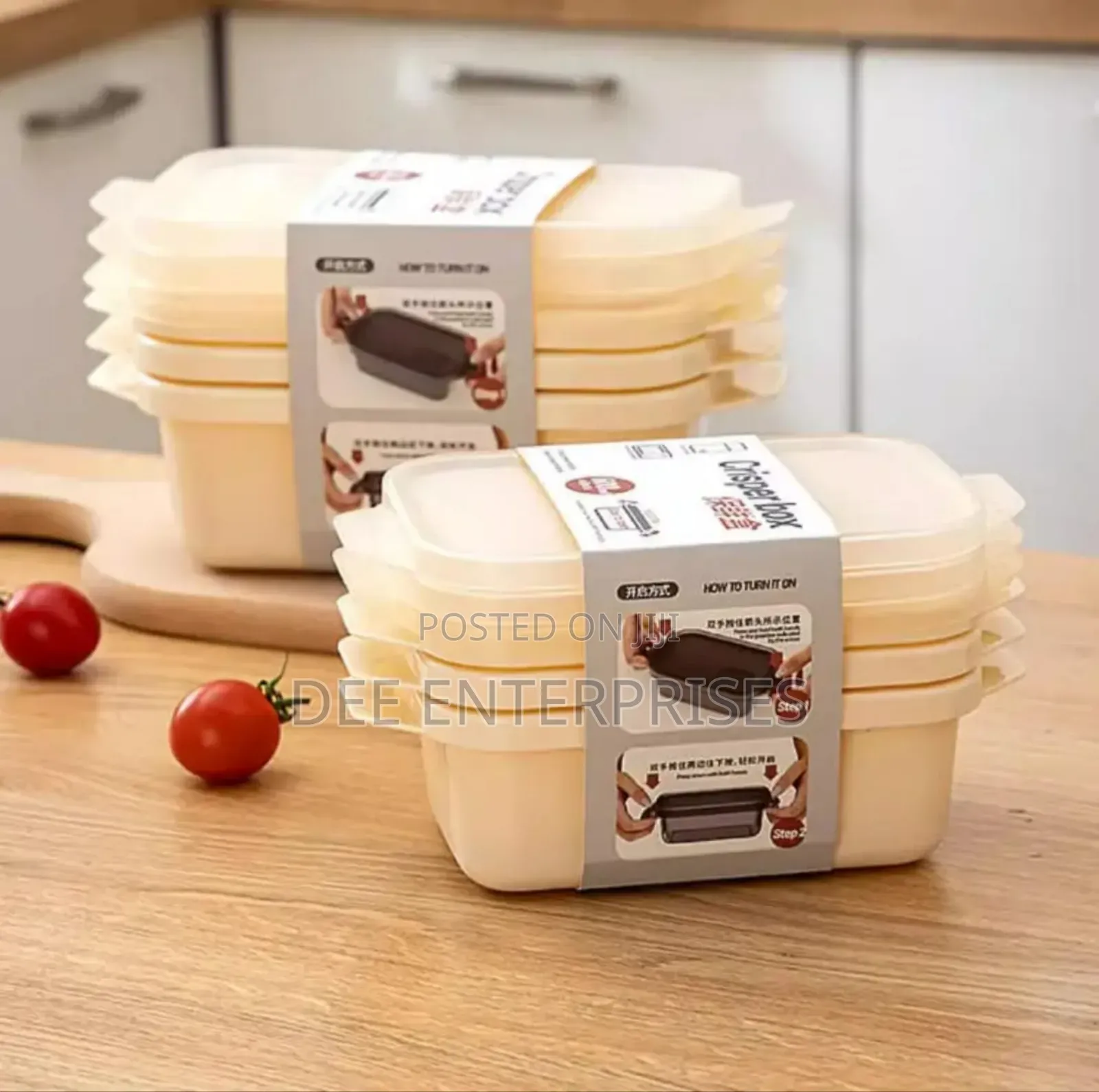 1100 Ml 3-Piece Airtight Crisper Set