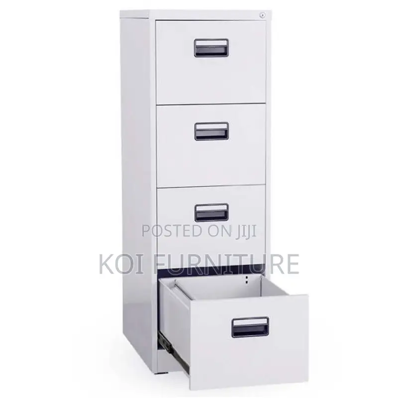 Office Cabinet; Personalized Executive Gray Office Cabinet With 4 Draw