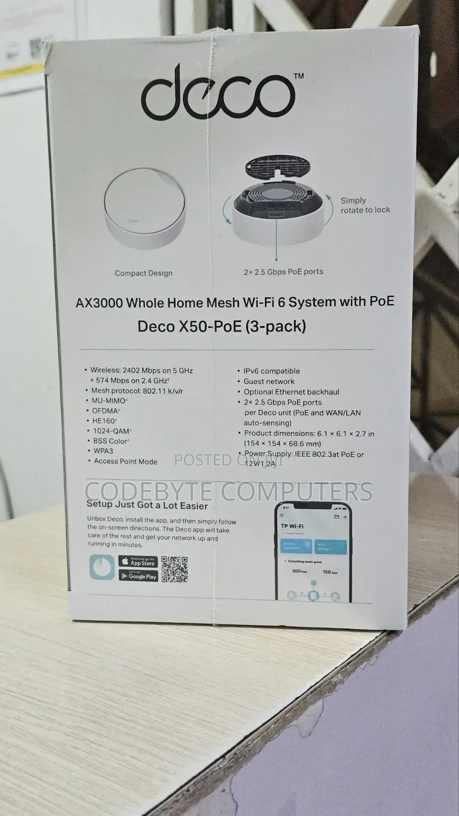 Tp-Link Deco X50 Ax3000 Wifi 6 Tl-Deco X50-Poe
