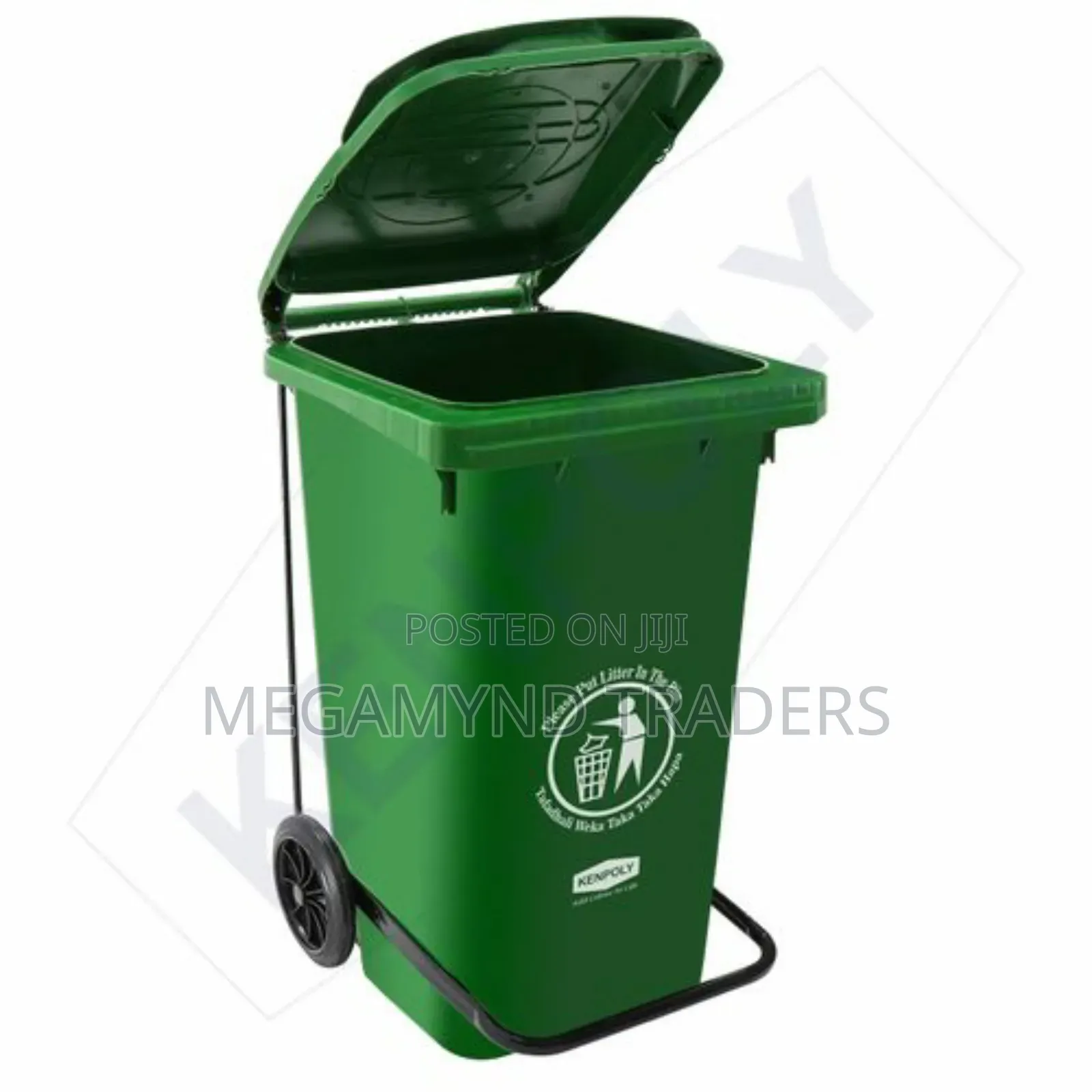100 LTR Heavy Gauge Trash Bin / Pedal Waste Bin With Wheel