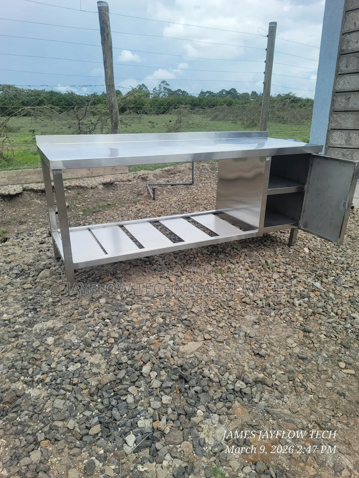 Stainless Steel Working Table With Lockable Drawers