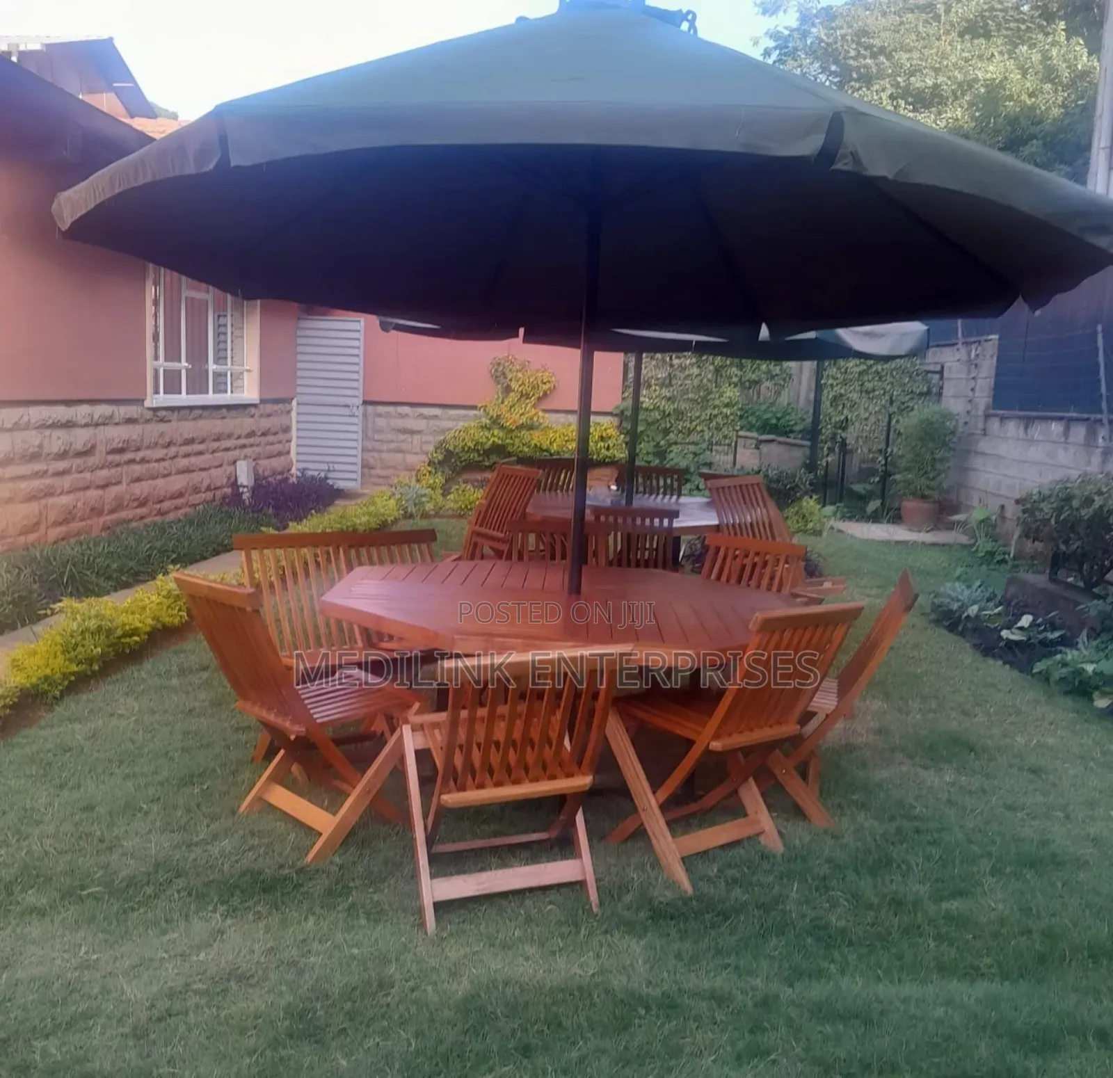 8-Foldable Chairs+Canvass Umbrella+Tables