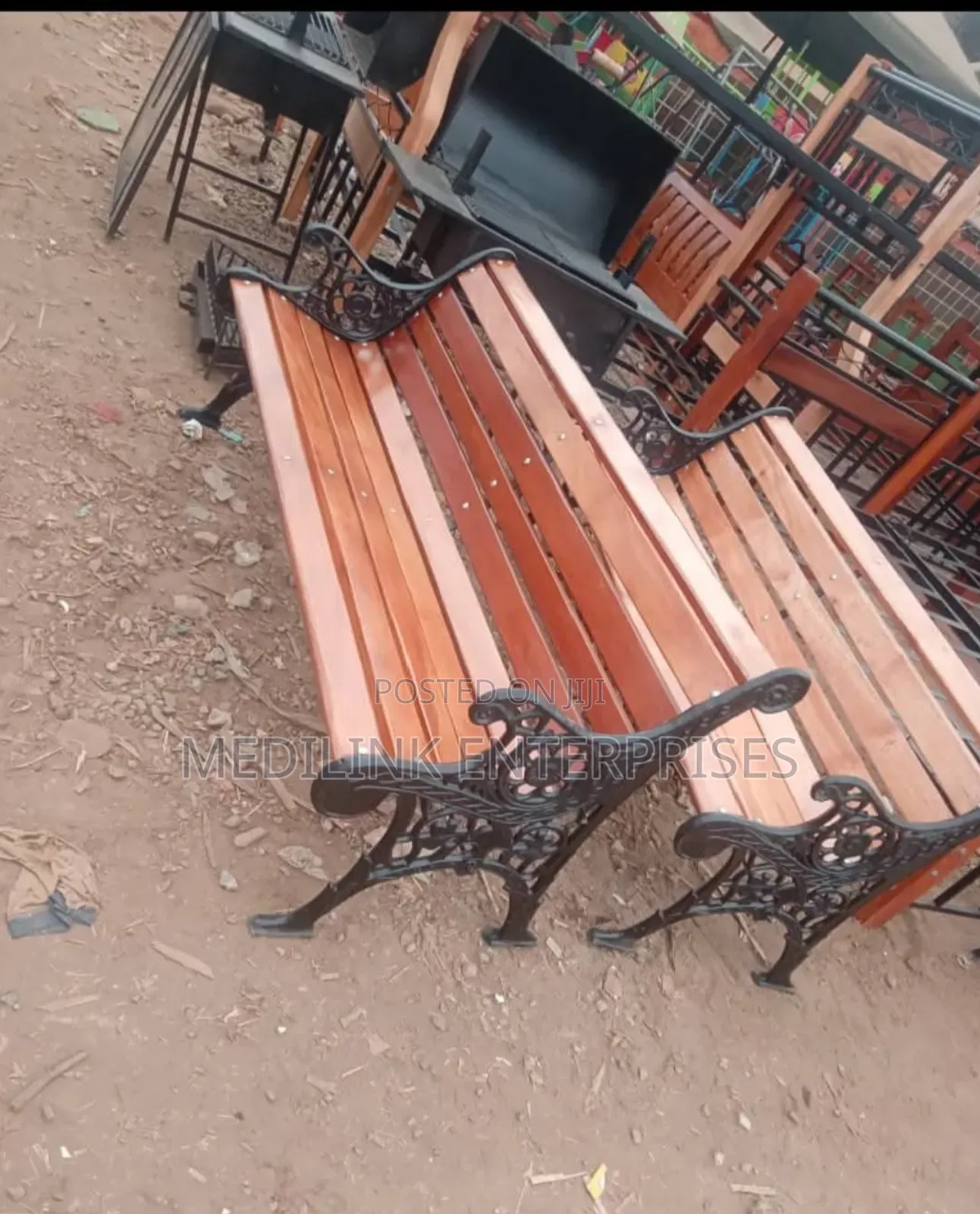 Cast Iron Leg Mahogany Benches Outdoor