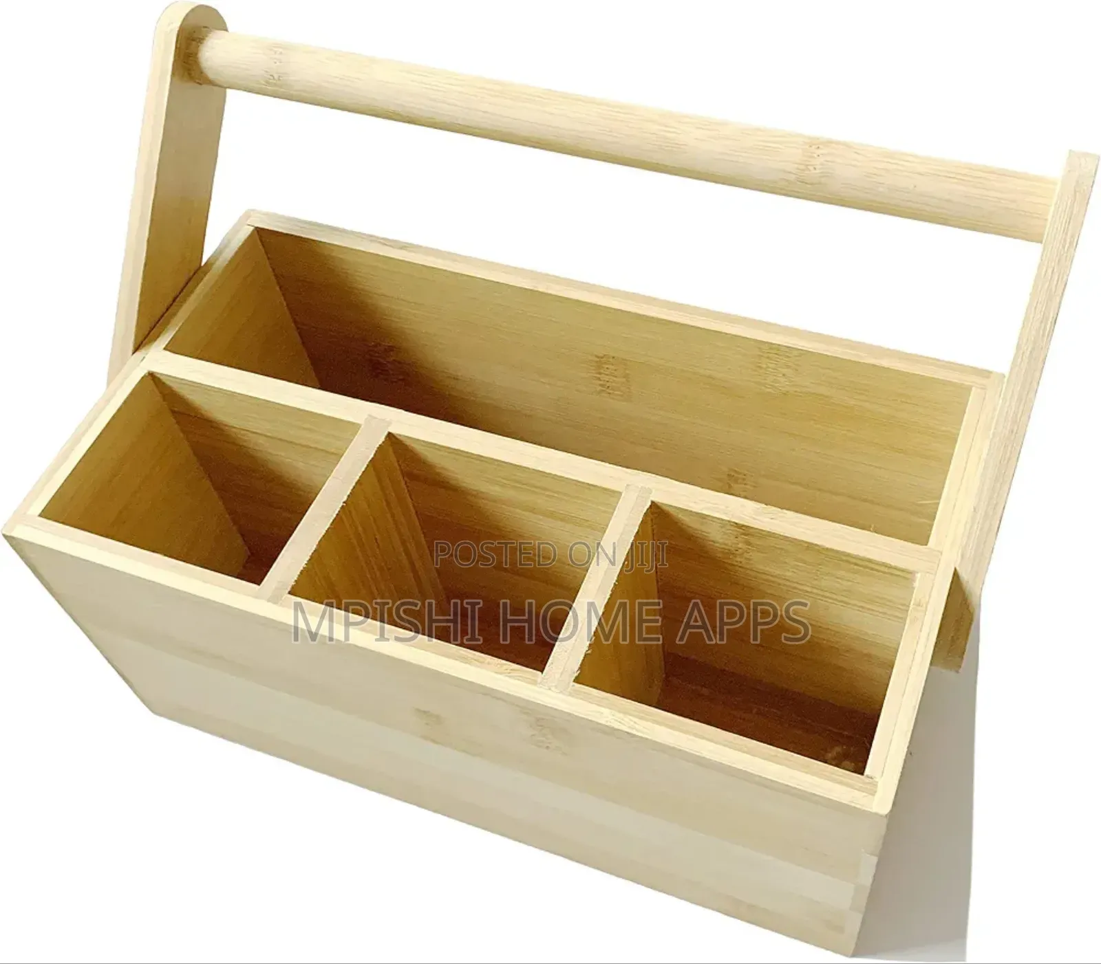 Bamboo Cutlery Caddy Box