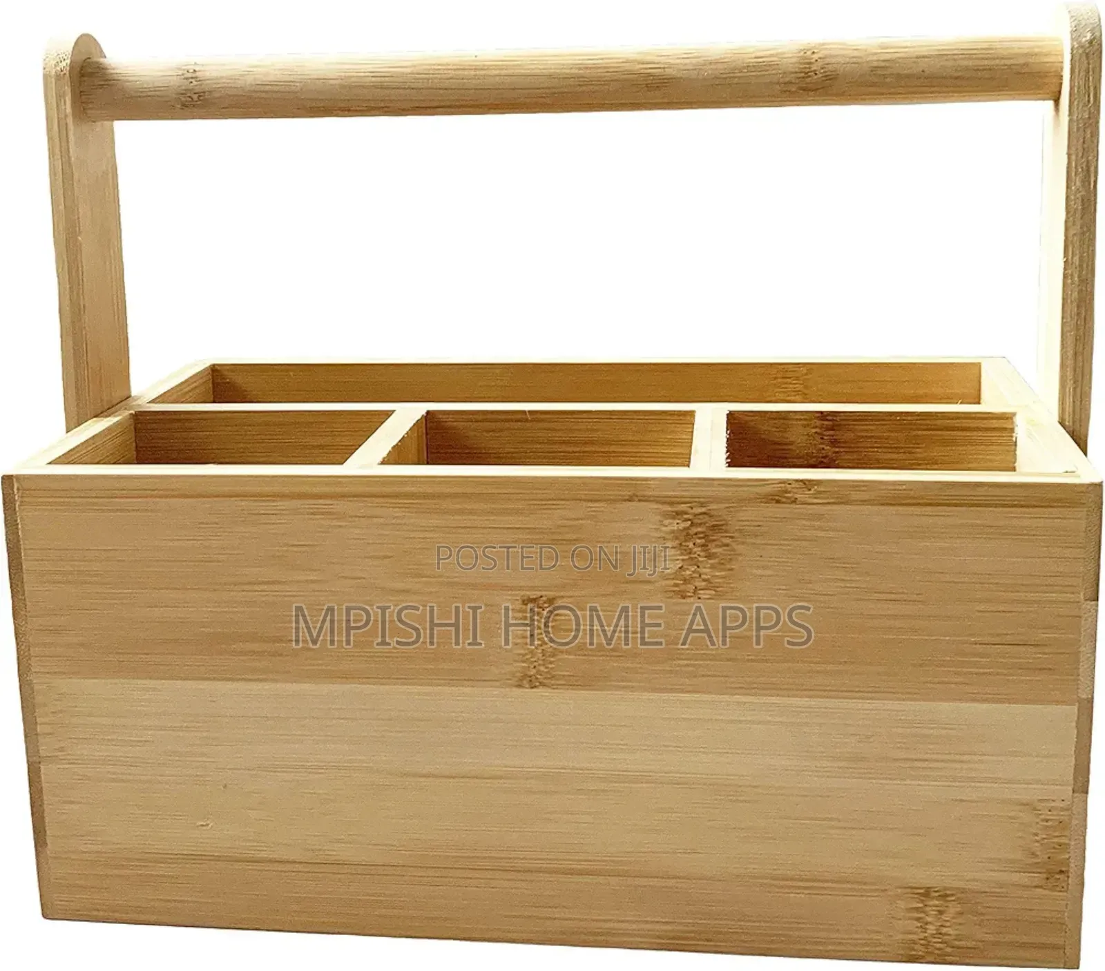Bamboo Cutlery Caddy Box