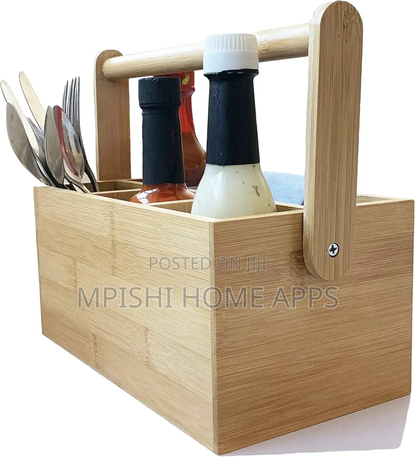 Bamboo Cutlery Caddy Box