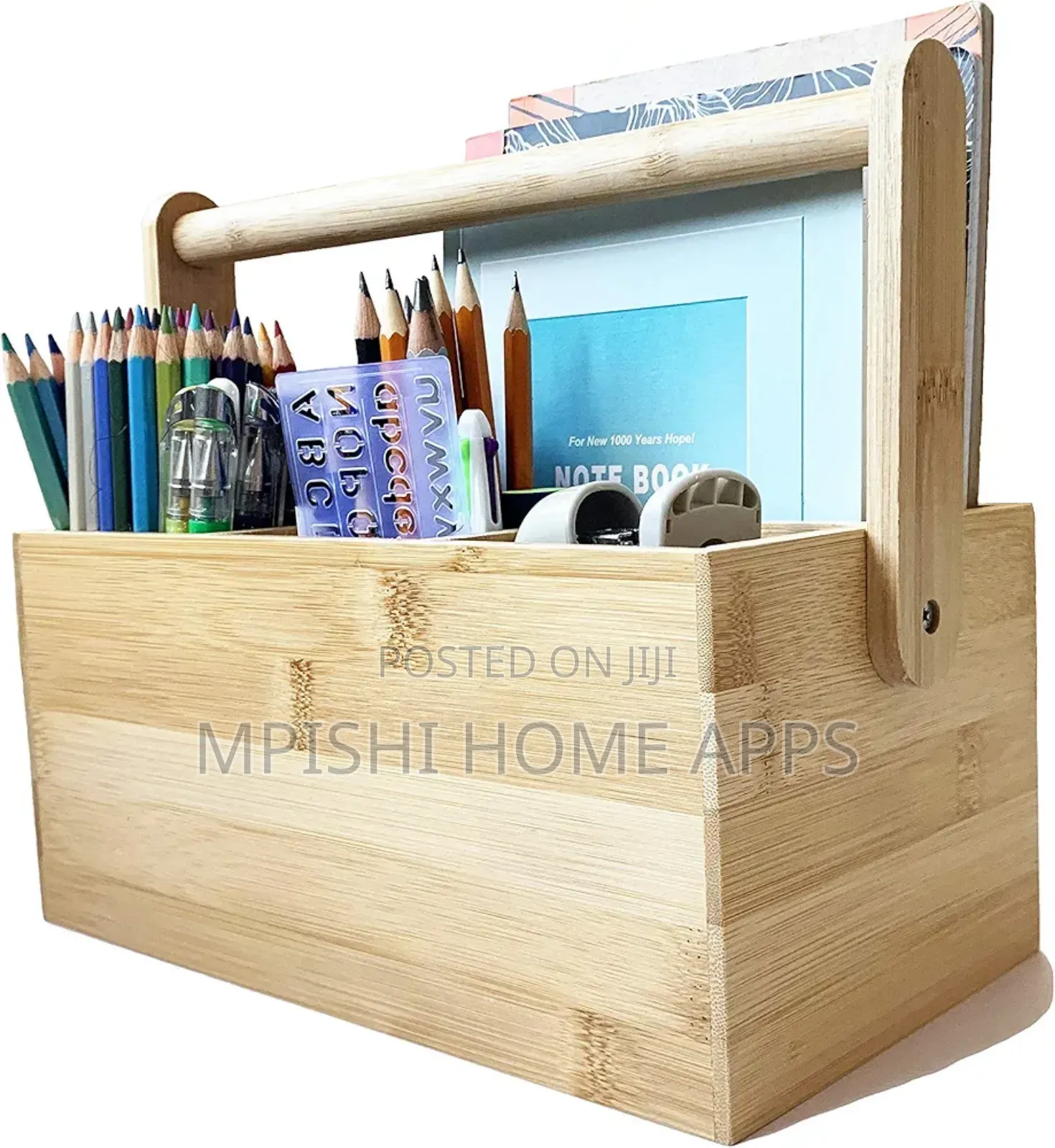 Bamboo Cutlery Caddy Box