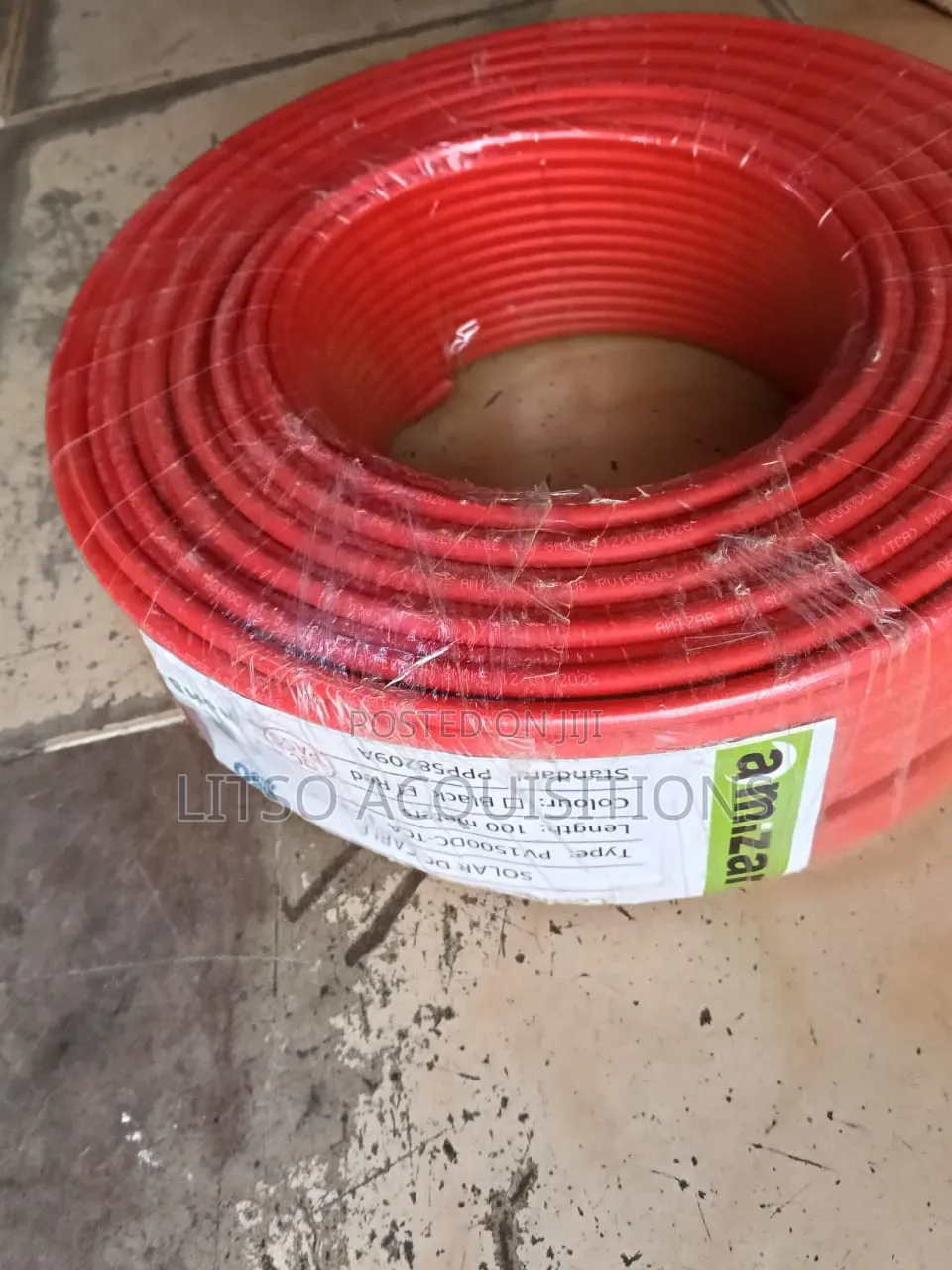 6mm Pv Solar Cable – 100 Metres Roll (Amizar Brand)
