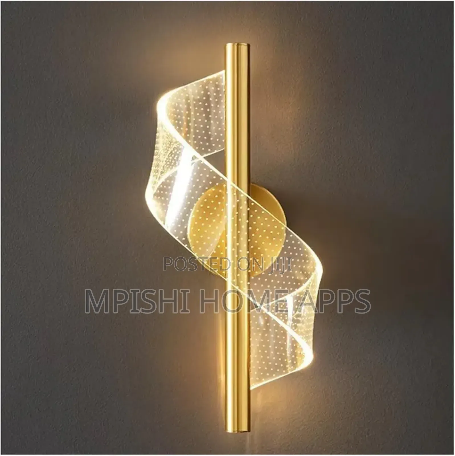 Golden Swirl Wall Light