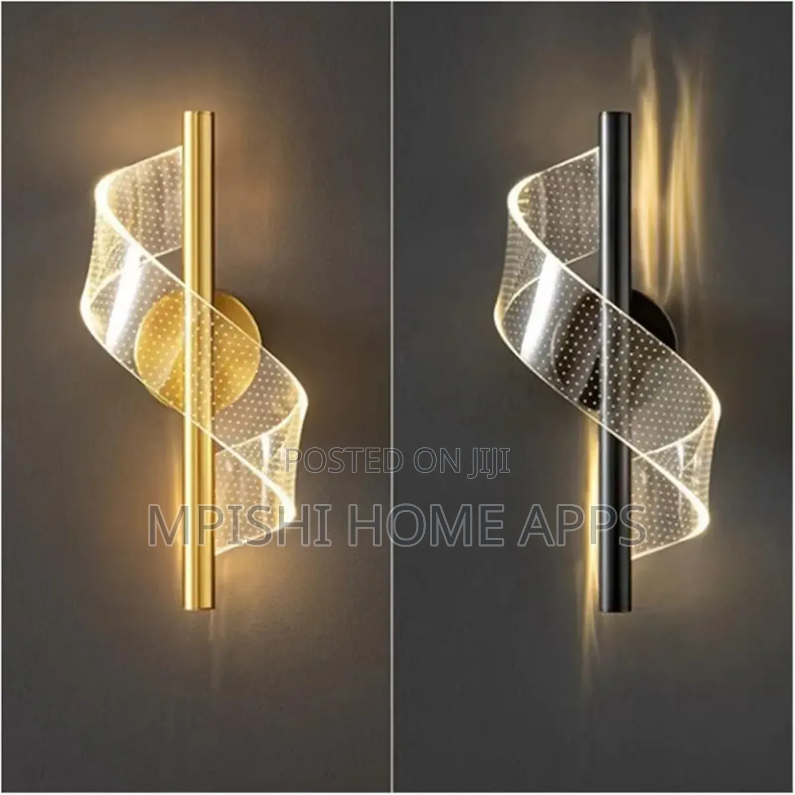 Golden Swirl Wall Light