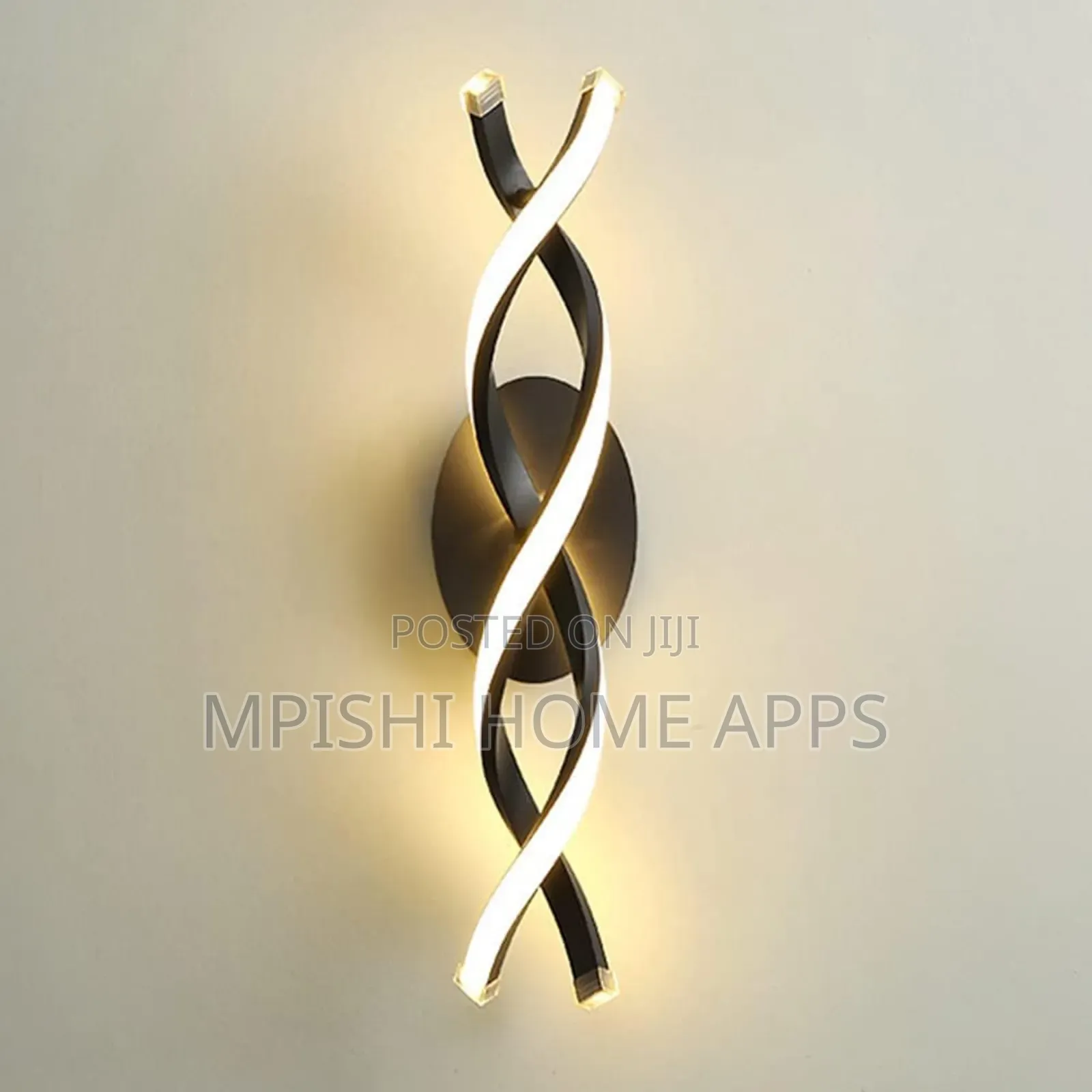 Spiral Led Wall Light Black