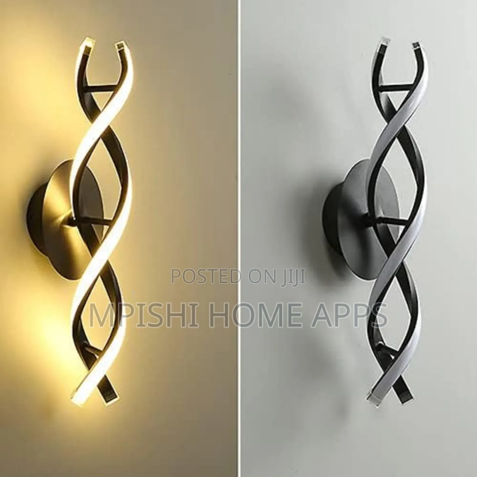Spiral Led Wall Light Black