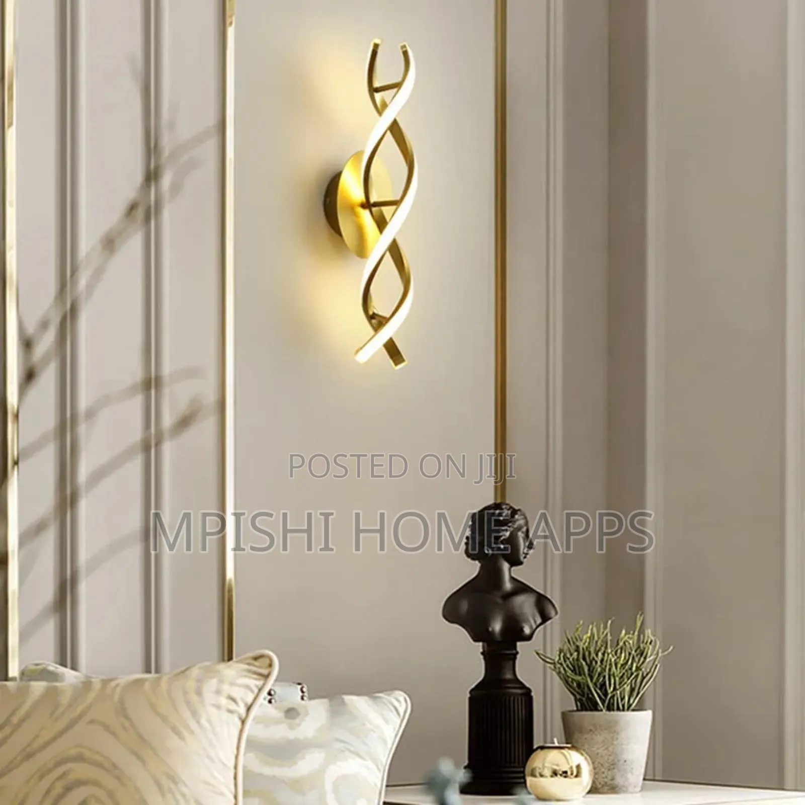 Spiral Led Wall Light - Gold