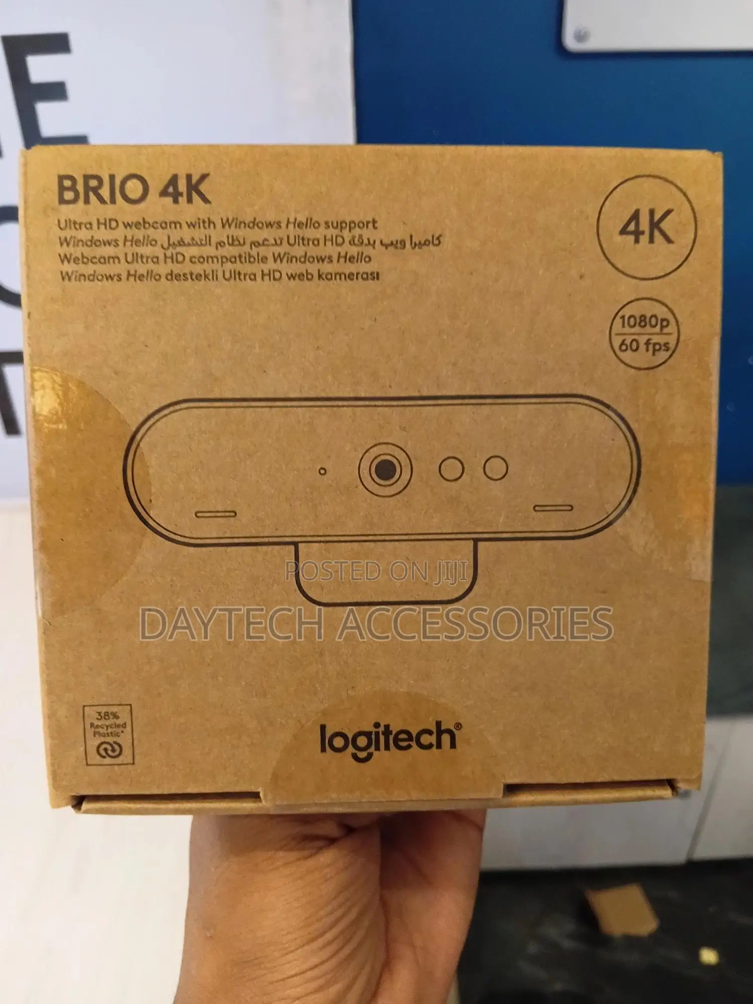 Logitech Brio Pro Ultra Hd Webcam With Windows Hello Support.