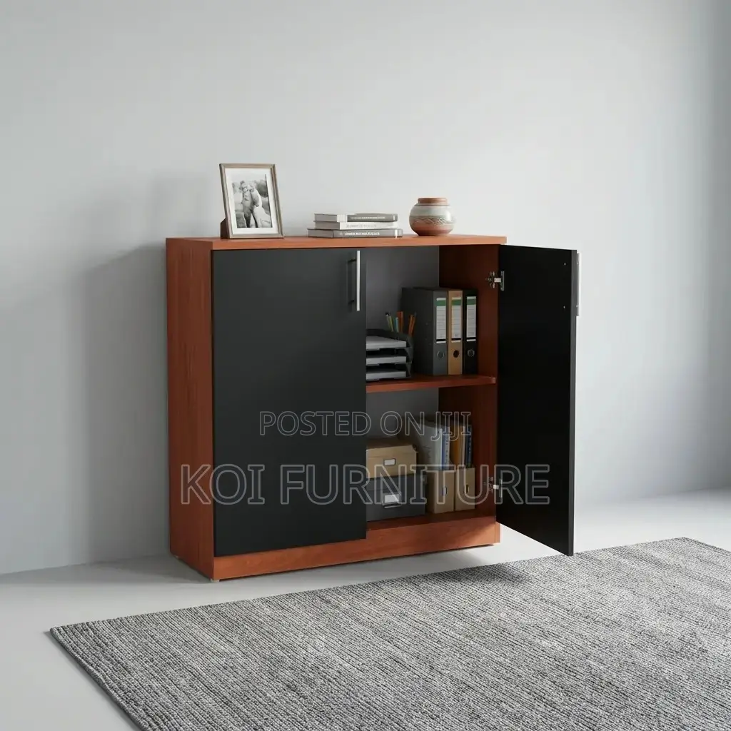 Office Cabinet; Two Doors Wooden Executive Filing Credenza Cabinet