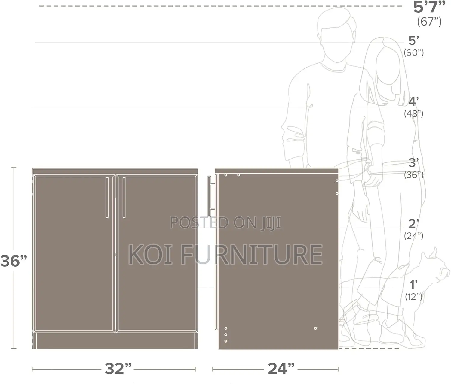 Office Cabinet; Two Doors Wooden Executive Filing Credenza Cabinet