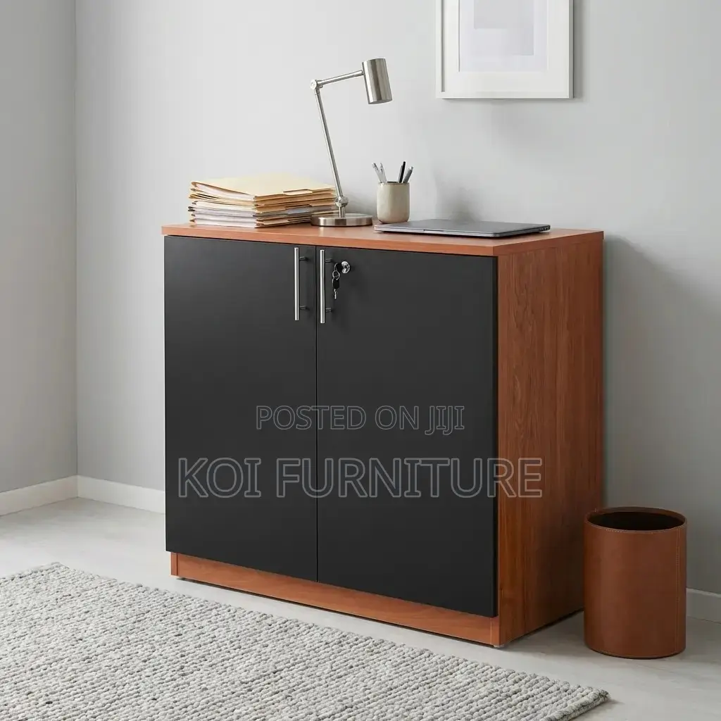Office Cabinet; Two Doors Wooden Executive Filing Credenza Cabinet