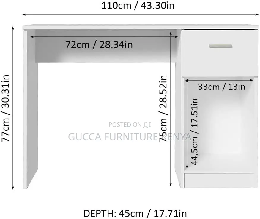 1.2m Modern Customized Desk With Storage