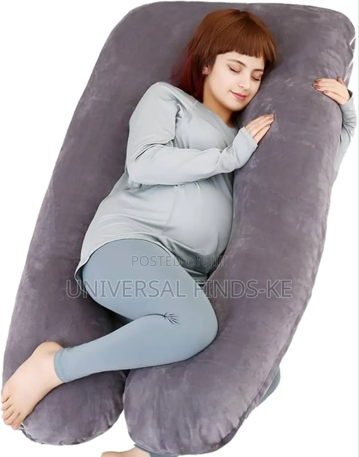 Imported Velvet Gray Pregnancy Pillow
