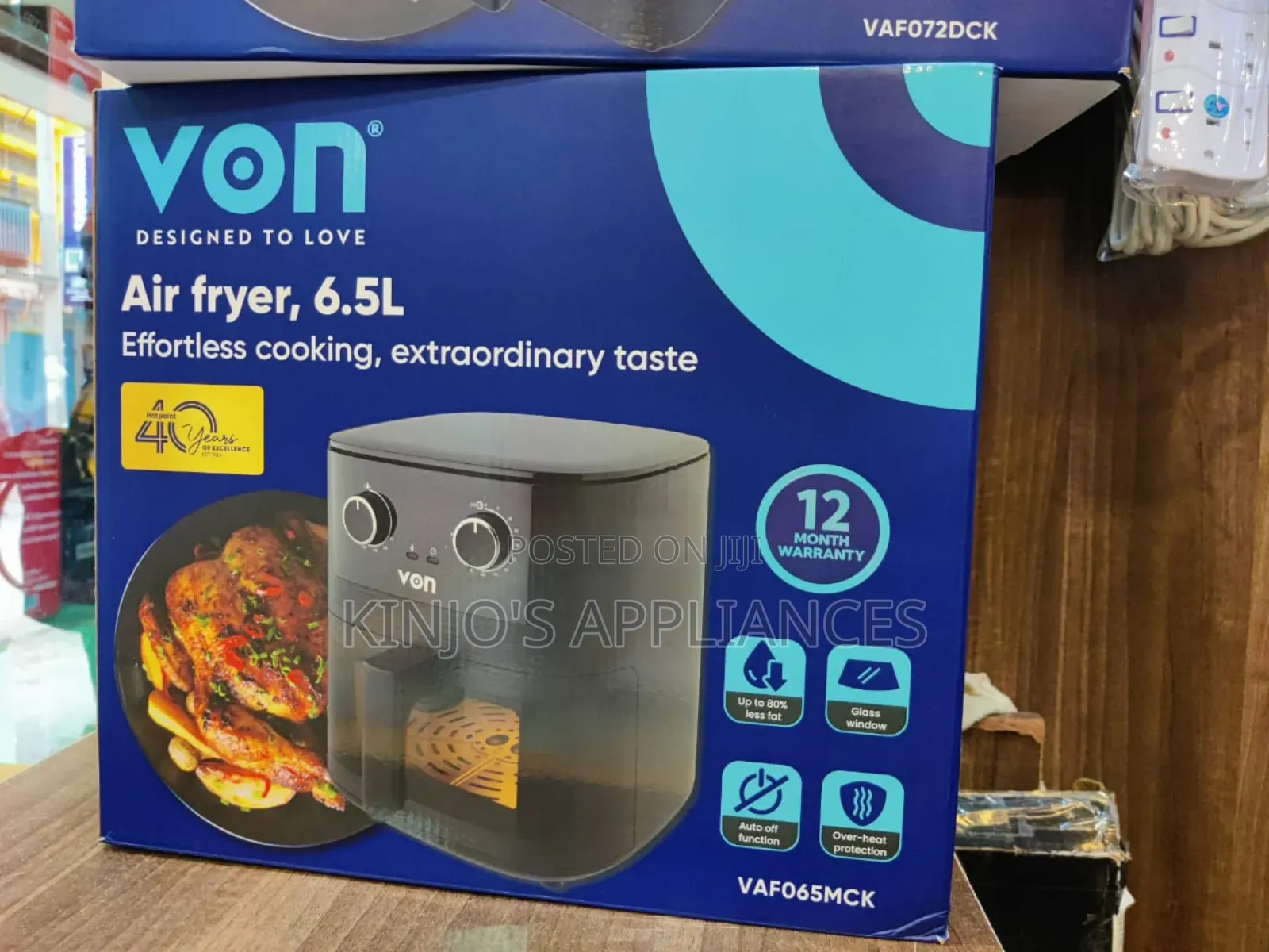 Von Air Fryer 6.5litres Manual Vaf065mck Available at 6899