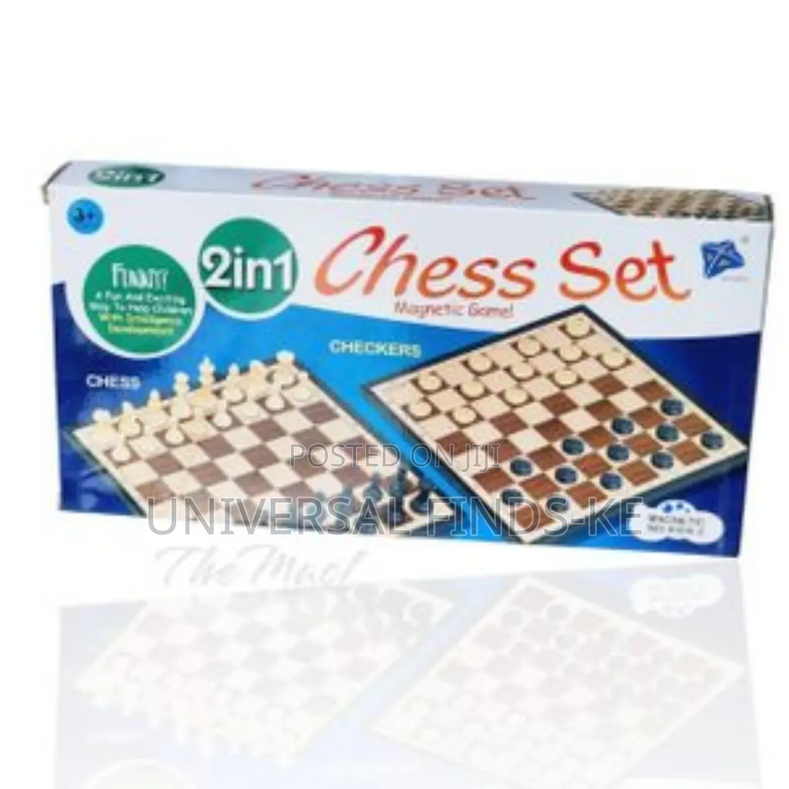 In 1 Chess Checkers Board Game Set – Classic Strategy Family Game
