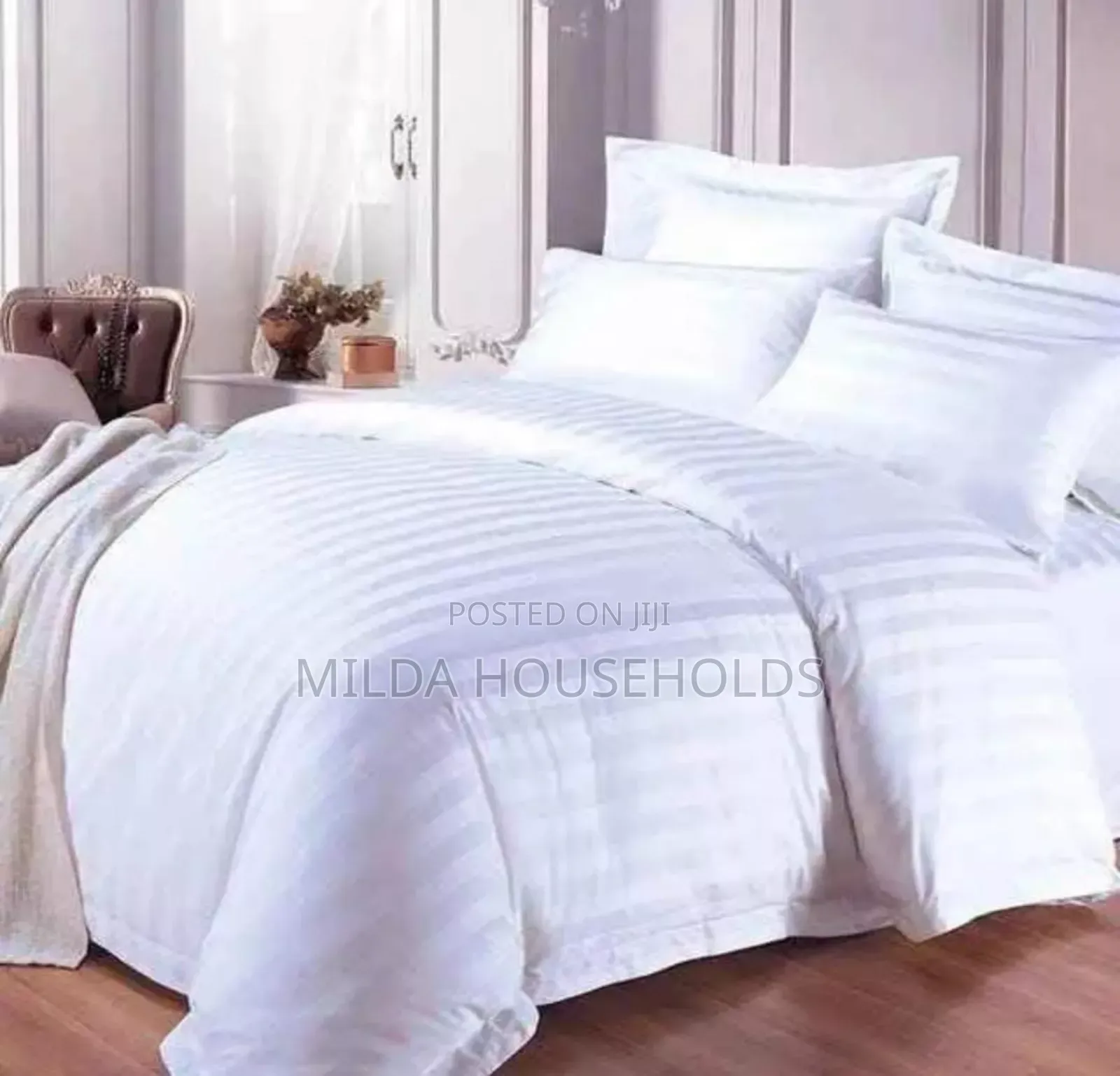 White Stripped Duvet Covers