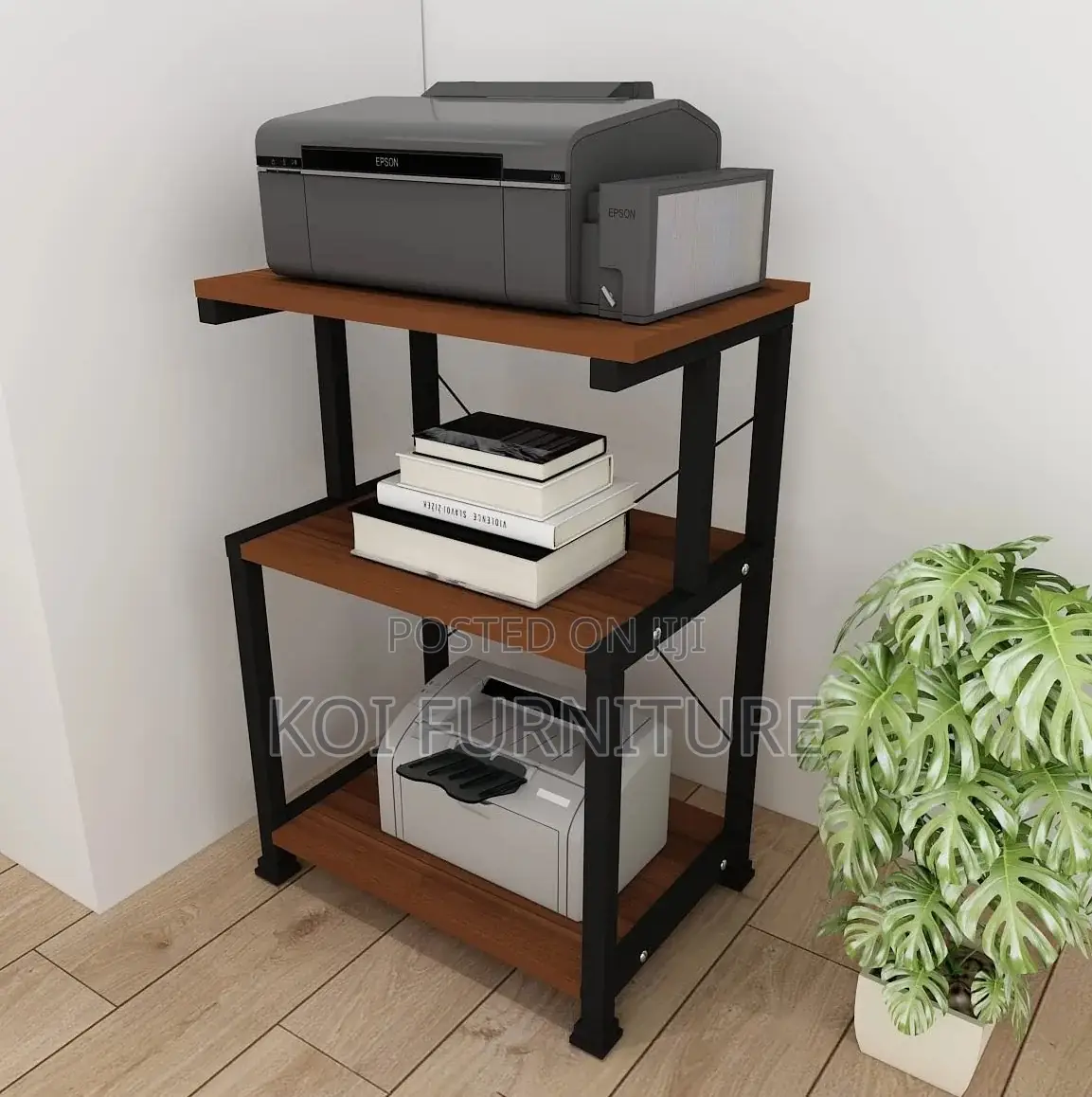 Office Desk; Three Shelves Printer Stand Desk