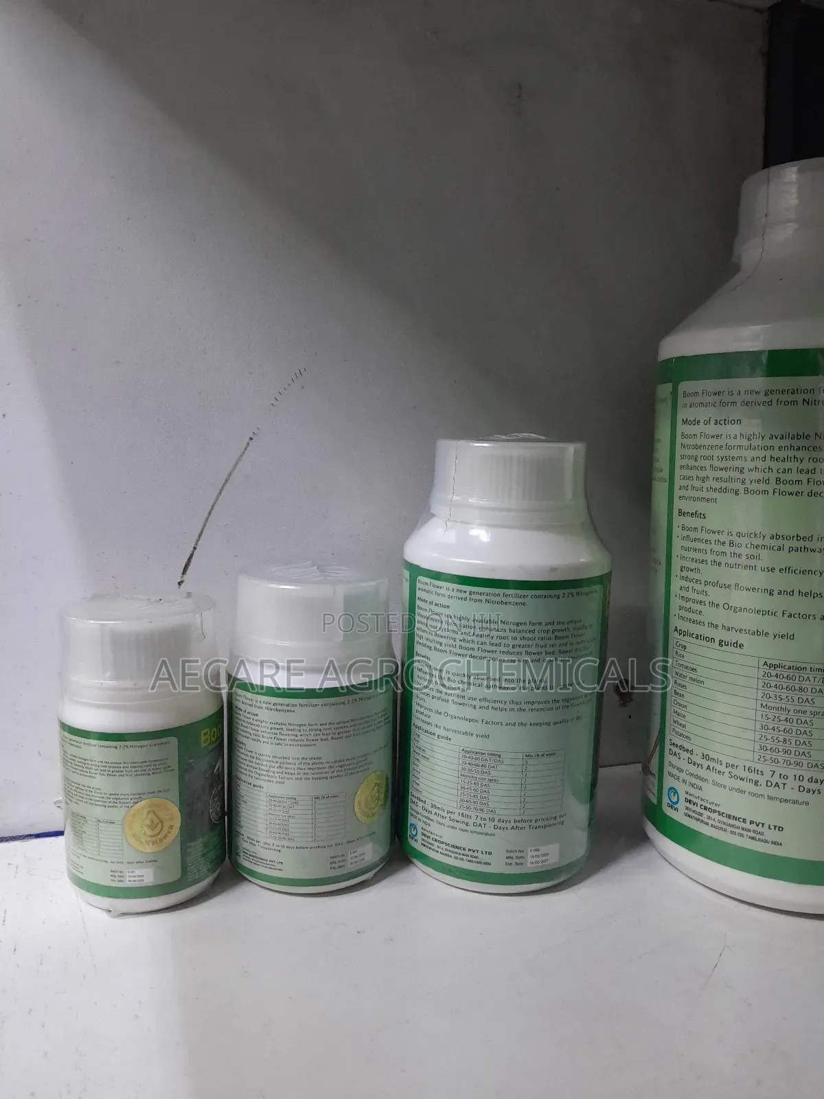 Boom Flower 50ml,100ml, 250ml, 1litre