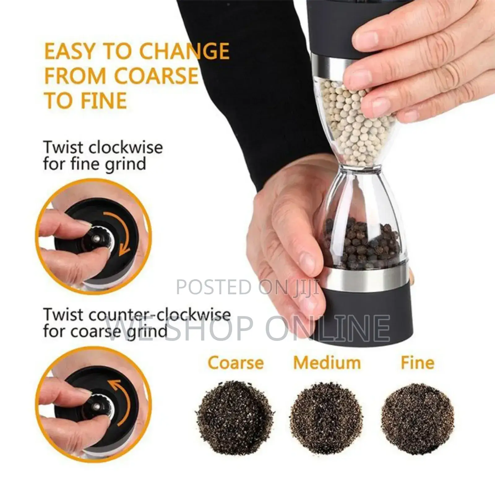 Hour Glass 2 in 1 Dual Salt Pepper Mills