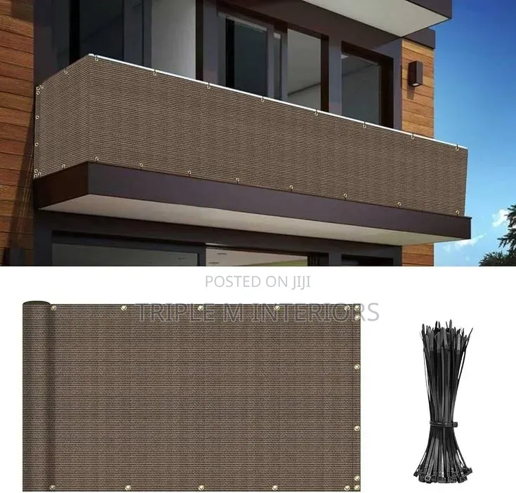 Reinforced Balcony Privacy Barrier Screen For Extra Seclusion