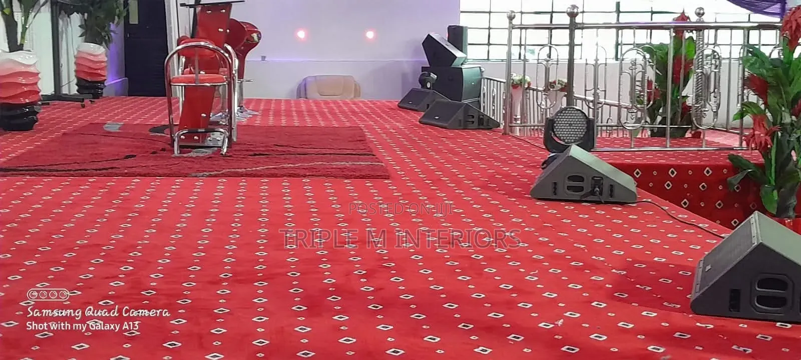 Durable Ruby Pattern Carpet for High Traffic Areas