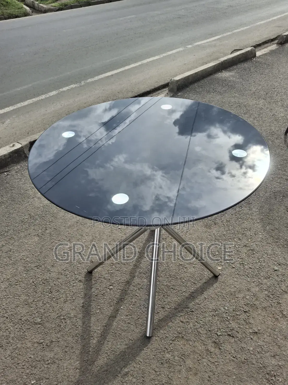 Black Glass Table