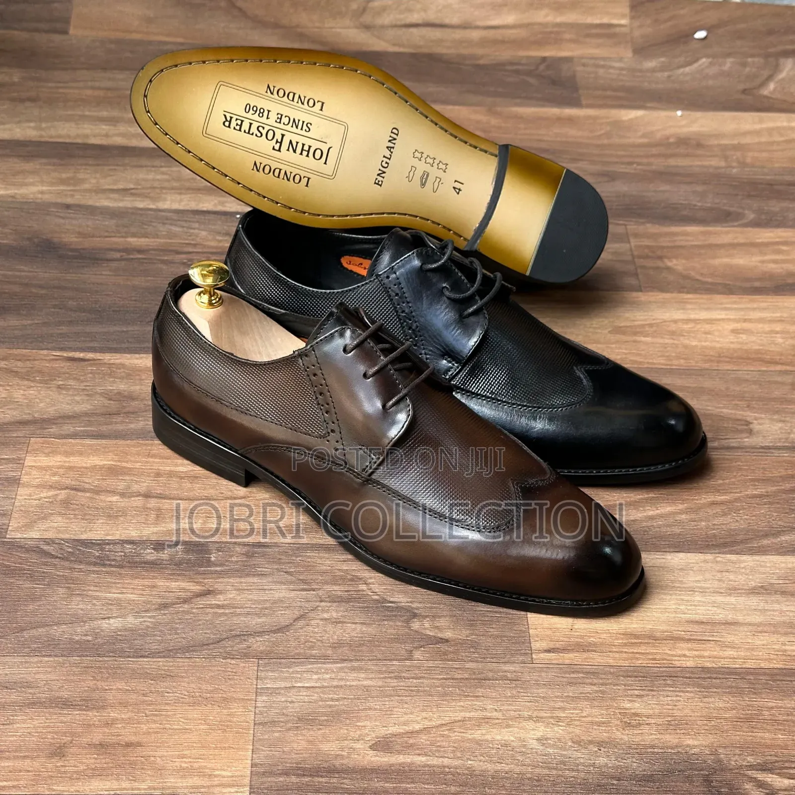 John Foster Leather Offfical Laced Shoes
