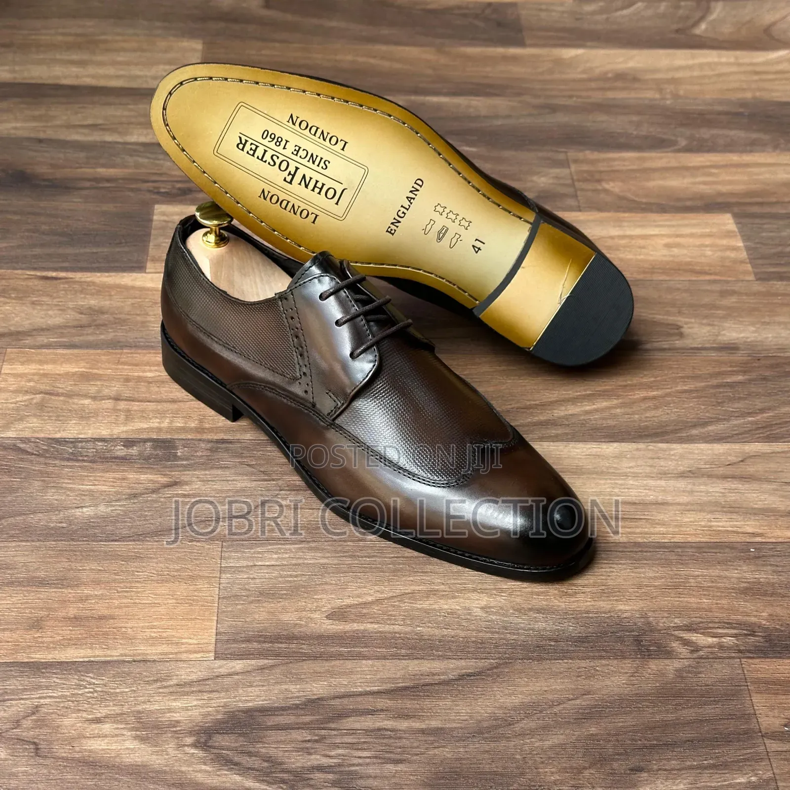 John Foster Leather Offfical Laced Shoes
