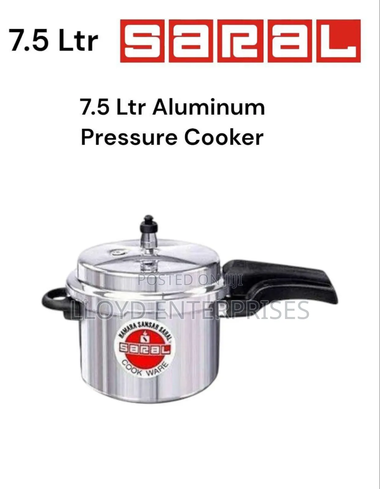 7.5 Litres Aluminium Pressure Cooker