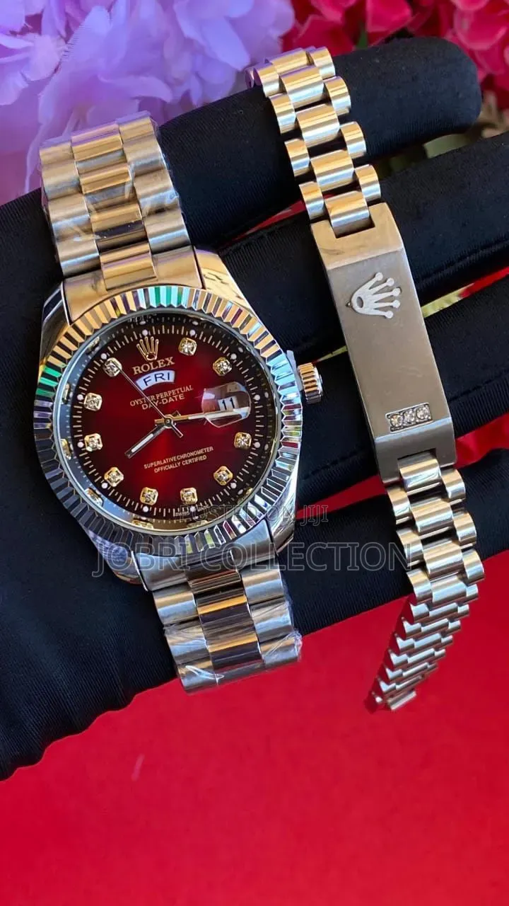Stainless Steel Rolex X Bracelet Watch Combi