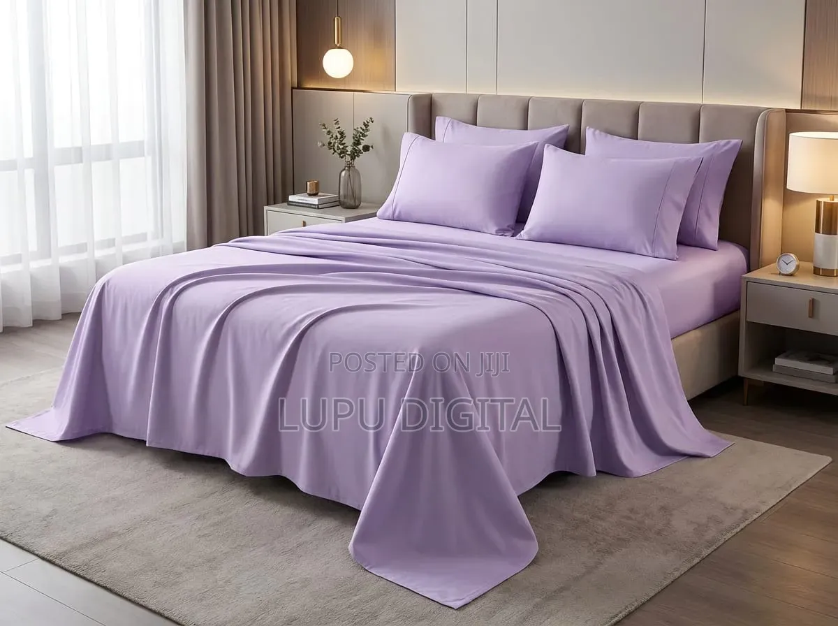 7*8 6pcs Flat Plain Coloured Pure Cotton Bedsheets