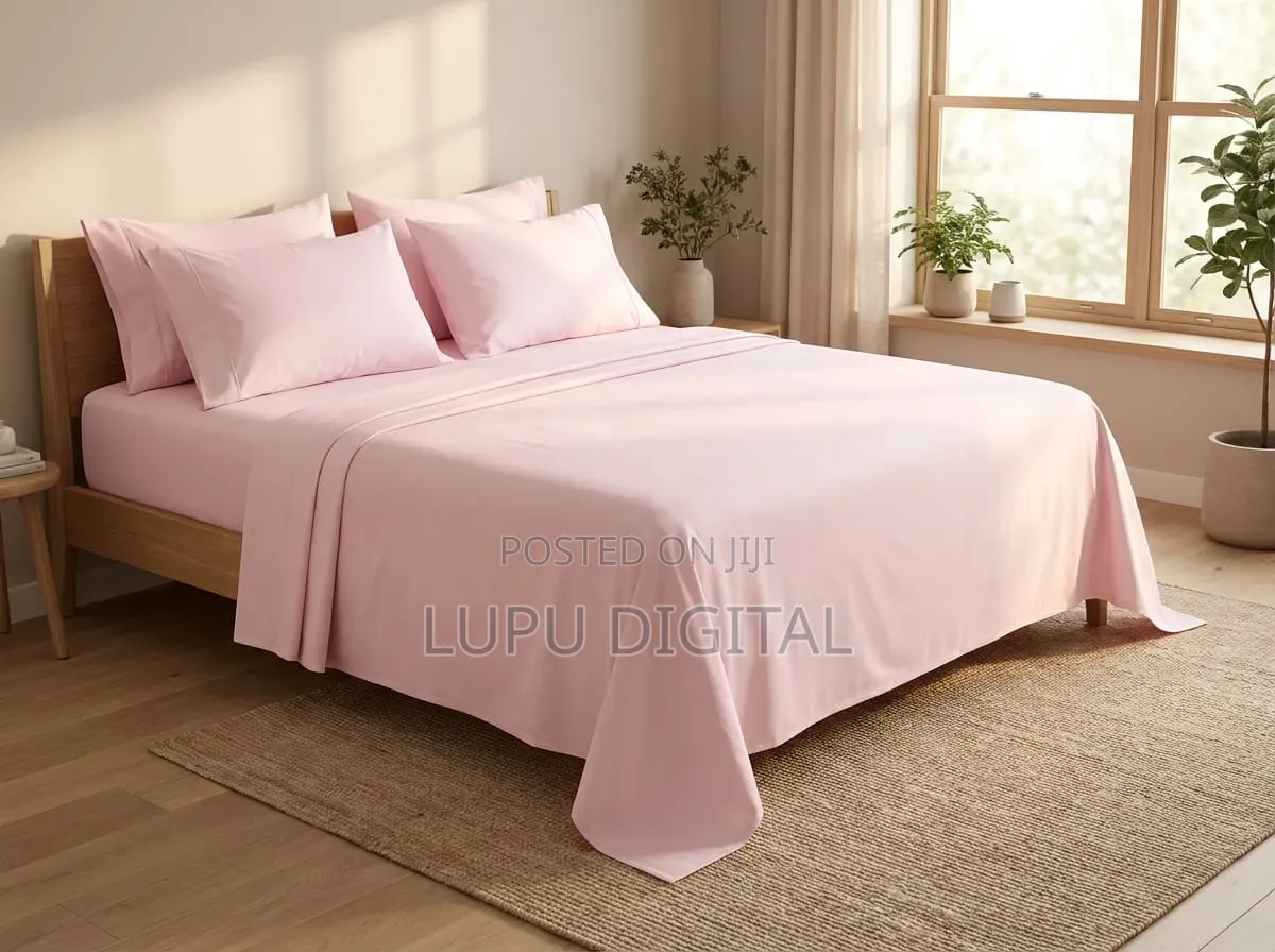 7*8 6pcs Flat Plain Coloured Pure Cotton Bedsheets