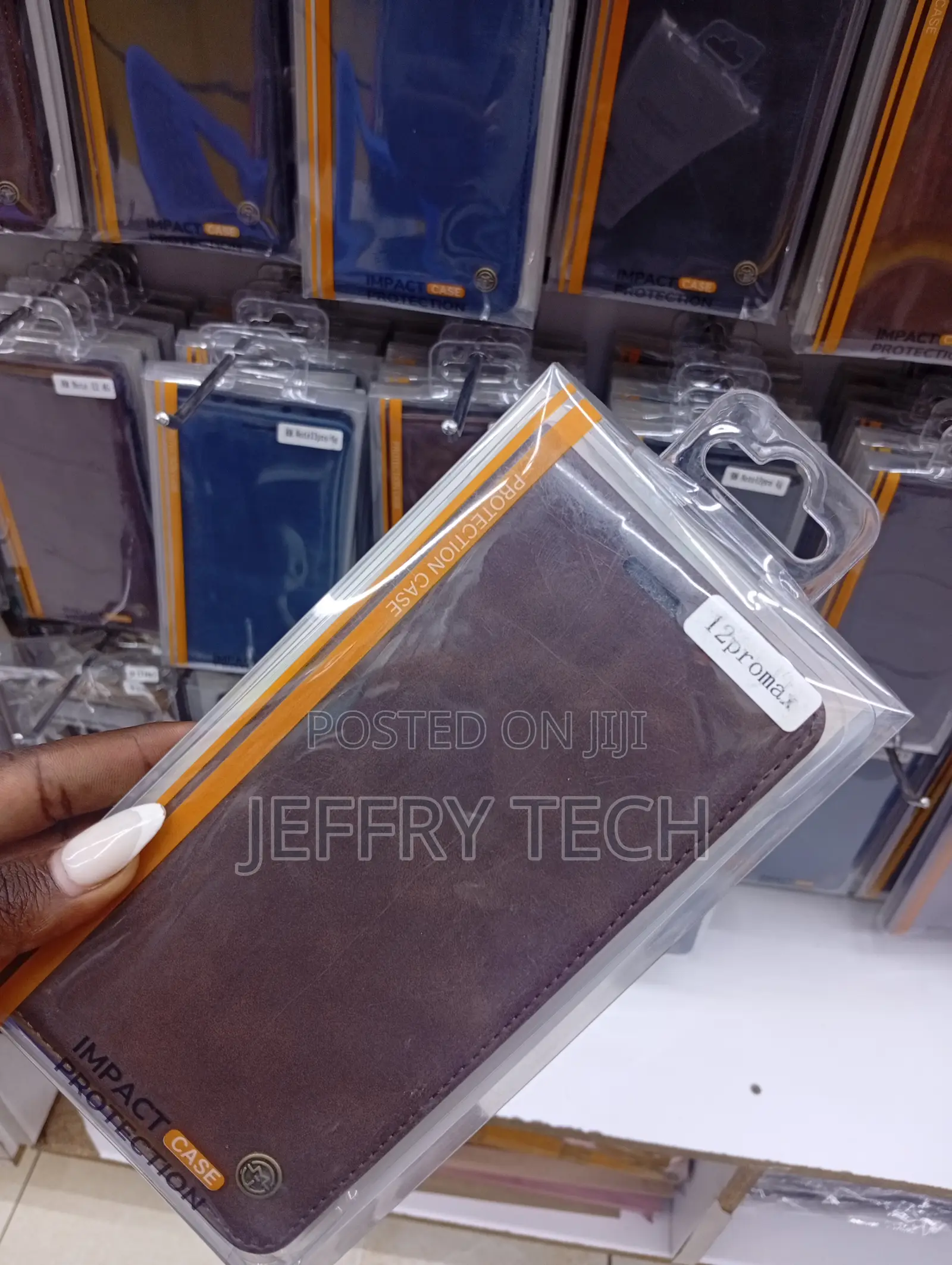 Protective Leather Flip Case for an Apple iPhone 12 Pro Max.